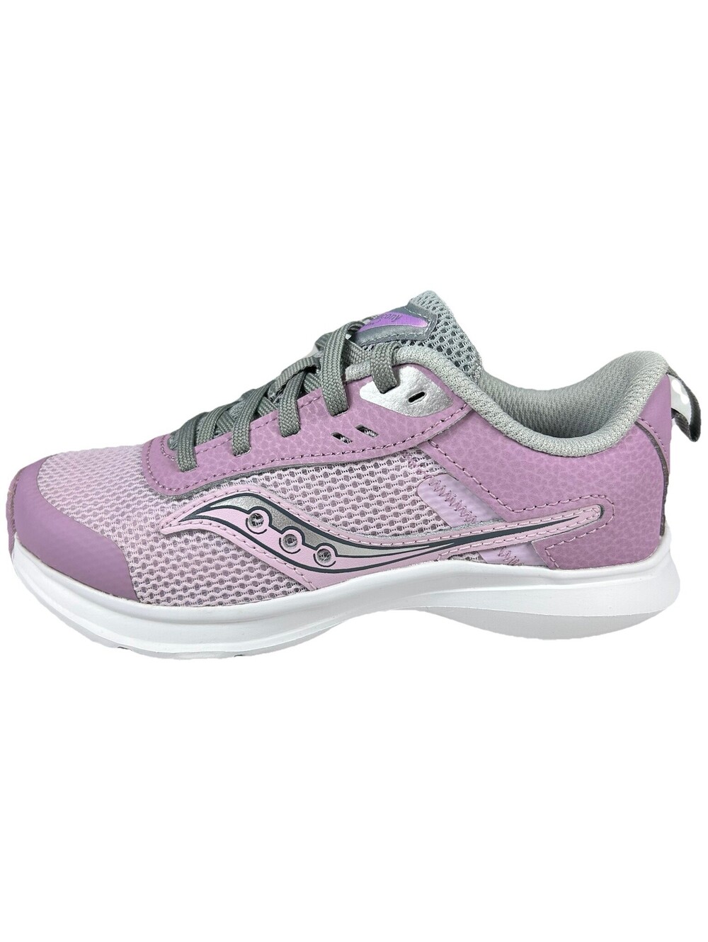 Saucony Kids Axon 3 Sneakers Size 13.5W Wide Orchid/Grey Daily Walking Shoes New